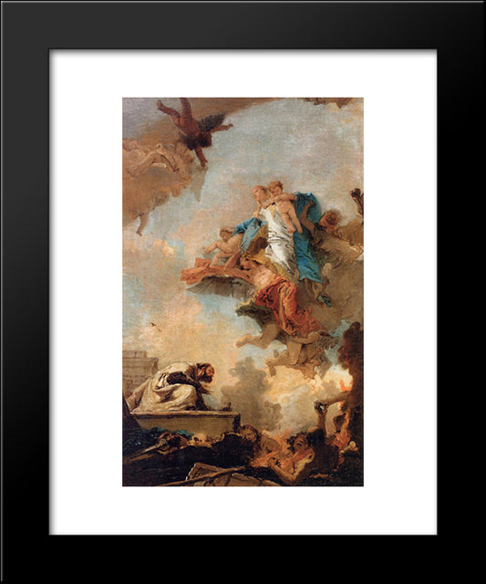 Apparition Of The Virgin To St Simon Stock 20x24 Black Modern Wood Framed Art Print Poster by Tiepolo, Giovanni Battista