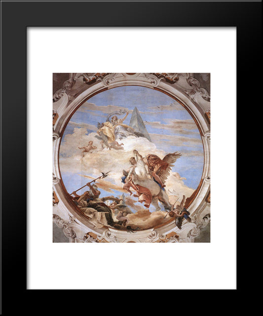 Bellerophon On Pegasus 20x24 Black Modern Wood Framed Art Print Poster by Tiepolo, Giovanni Battista