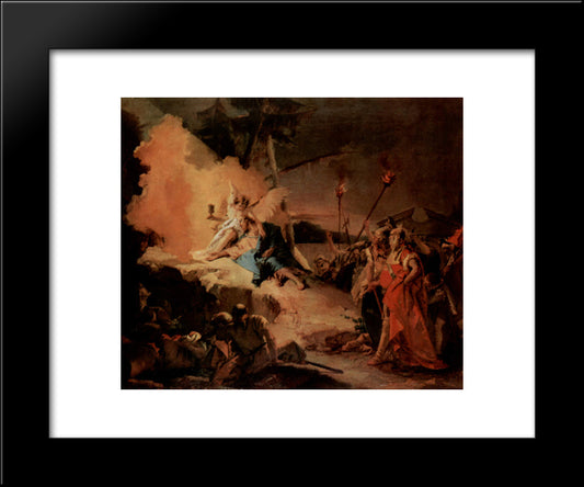 Christ On The Mount Of Olives And The Angel With The Cup Of Suffering 20x24 Black Modern Wood Framed Art Print Poster by Tiepolo, Giovanni Battista