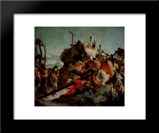 Christ On The Road To Calvary 20x24 Black Modern Wood Framed Art Print Poster by Tiepolo, Giovanni Battista