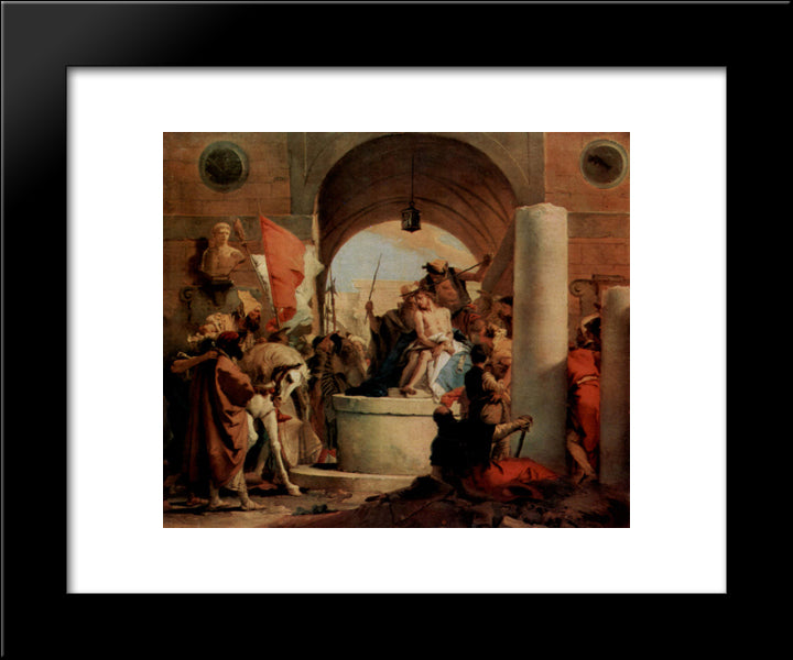 Crown Of Thorns 20x24 Black Modern Wood Framed Art Print Poster by Tiepolo, Giovanni Battista