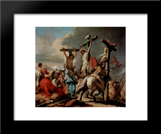 Crucifixion 20x24 Black Modern Wood Framed Art Print Poster by Tiepolo, Giovanni Battista