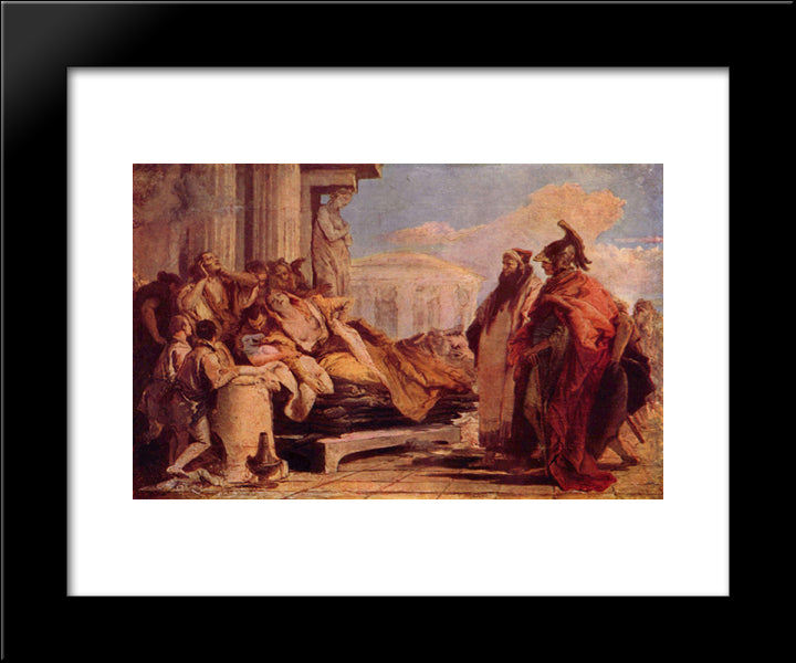 Death Of Dido 20x24 Black Modern Wood Framed Art Print Poster by Tiepolo, Giovanni Battista