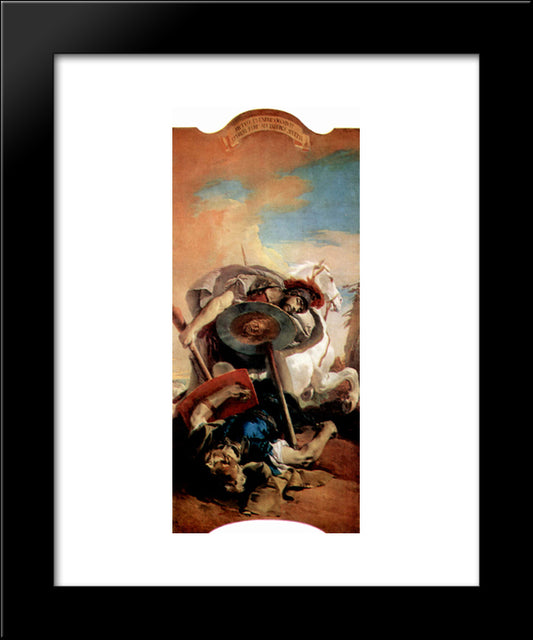 Eteokles And Polyneikes 20x24 Black Modern Wood Framed Art Print Poster by Tiepolo, Giovanni Battista