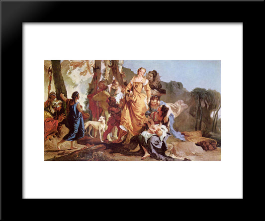 Finding Of Moses 20x24 Black Modern Wood Framed Art Print Poster by Tiepolo, Giovanni Battista