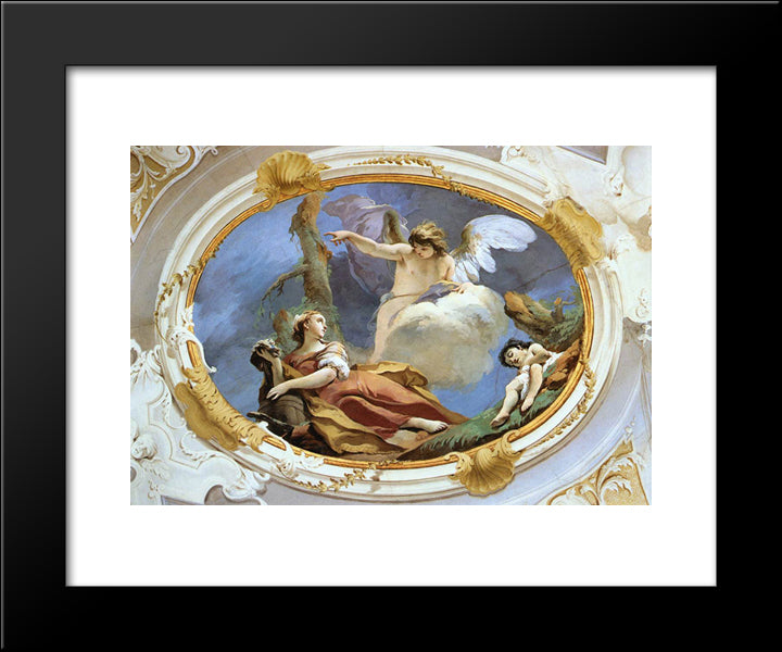 Hagar In The Wilderness 20x24 Black Modern Wood Framed Art Print Poster by Tiepolo, Giovanni Battista