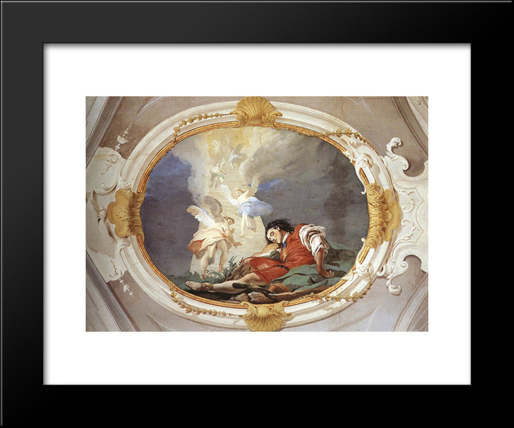 Jacob'S Dream 20x24 Black Modern Wood Framed Art Print Poster by Tiepolo, Giovanni Battista