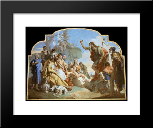 John The Baptist Preaching 20x24 Black Modern Wood Framed Art Print Poster by Tiepolo, Giovanni Battista