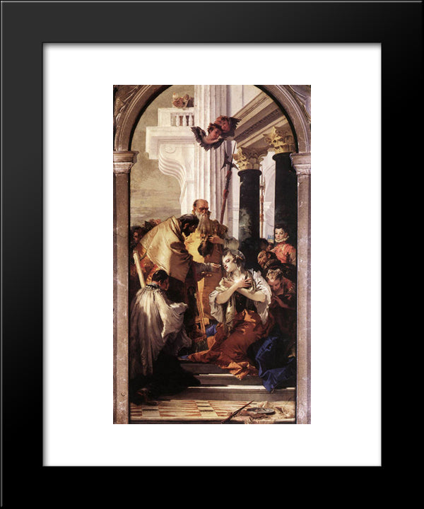 Last Communion Of St Lucy 20x24 Black Modern Wood Framed Art Print Poster by Tiepolo, Giovanni Battista