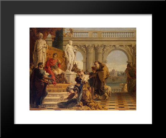 Maecenas Presenting The Liberal Arts To Emperor Augustus 20x24 Black Modern Wood Framed Art Print Poster by Tiepolo, Giovanni Battista