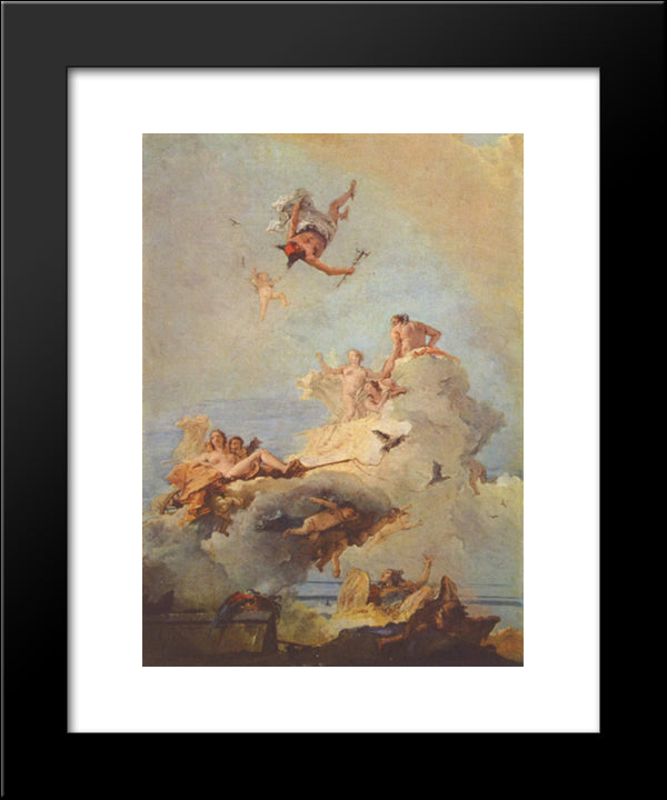 Olymp 20x24 Black Modern Wood Framed Art Print Poster by Tiepolo, Giovanni Battista