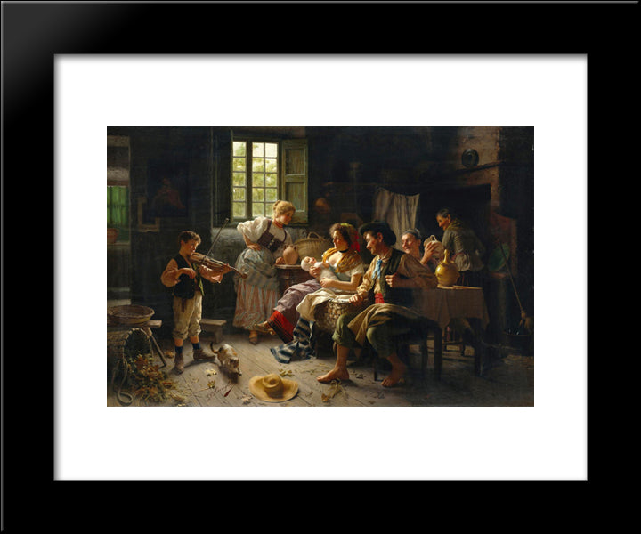Admiring The Baby 20x24 Black Modern Wood Framed Art Print Poster by Torriglia, Giovanni Battista