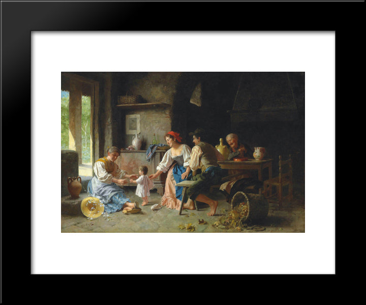 First Steps 20x24 Black Modern Wood Framed Art Print Poster by Torriglia, Giovanni Battista
