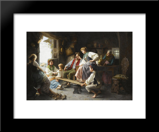 The See-Saw 20x24 Black Modern Wood Framed Art Print Poster by Torriglia, Giovanni Battista