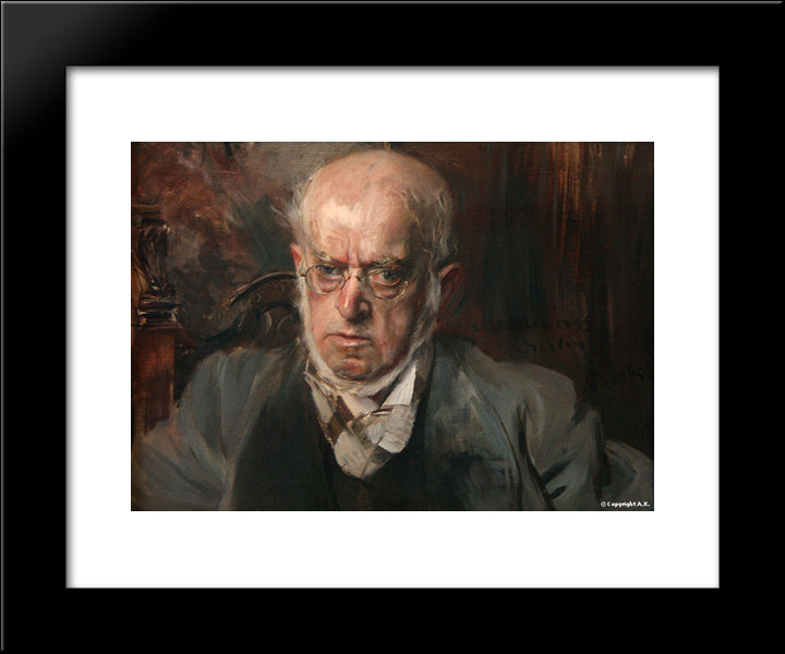 Adolf Friedrich Erdmann Von Menzel 20x24 Black Modern Wood Framed Art Print Poster by Boldini, Giovanni