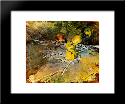 Apples 20x24 Black Modern Wood Framed Art Print Poster by Boldini, Giovanni