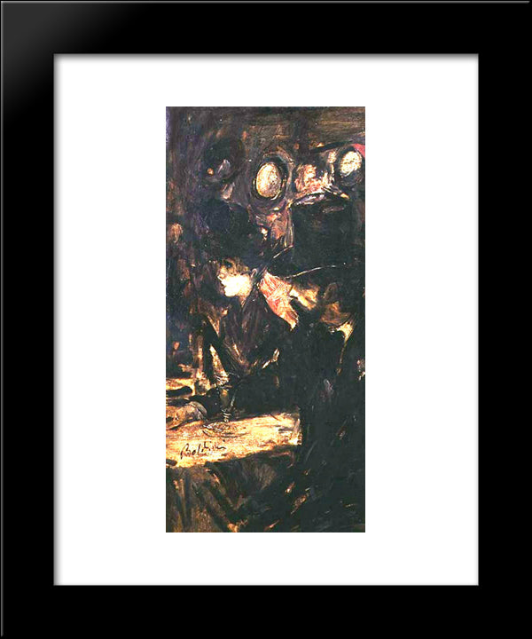 Chez Maxim'S 20x24 Black Modern Wood Framed Art Print Poster by Boldini, Giovanni