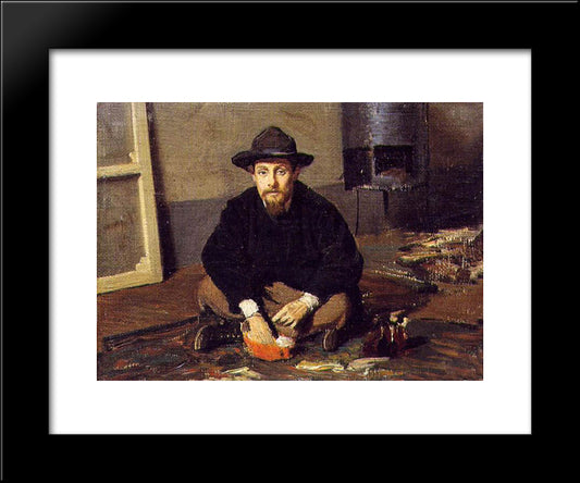 Diego Martelli 20x24 Black Modern Wood Framed Art Print Poster by Boldini, Giovanni