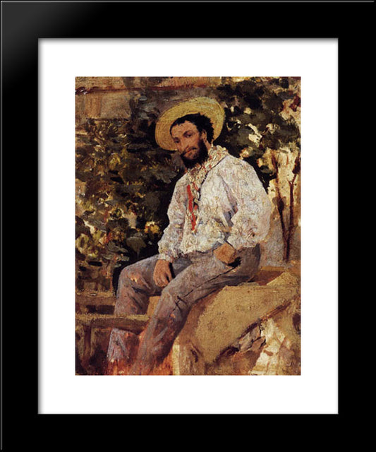 Diego Martielli In Castiglioncello 20x24 Black Modern Wood Framed Art Print Poster by Boldini, Giovanni