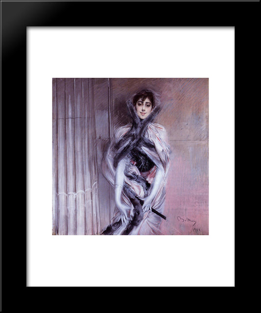 Emiliana Concha De Ossa 20x24 Black Modern Wood Framed Art Print Poster by Boldini, Giovanni