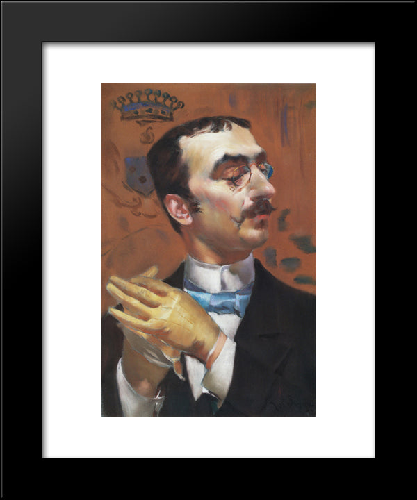 French Painter Henri De Toulouse-Lautrec 20x24 Black Modern Wood Framed Art Print Poster by Boldini, Giovanni