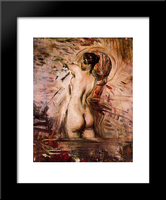 In The Bath 20x24 Black Modern Wood Framed Art Print Poster by Boldini, Giovanni