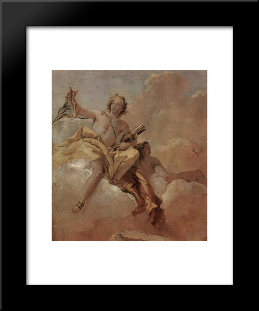 Apollo And Diana 20x24 Black Modern Wood Framed Art Print Poster by Tiepolo, Giovanni Domenico