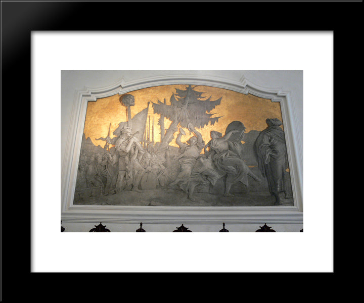 David And The Children Of Israel 20x24 Black Modern Wood Framed Art Print Poster by Tiepolo, Giovanni Domenico