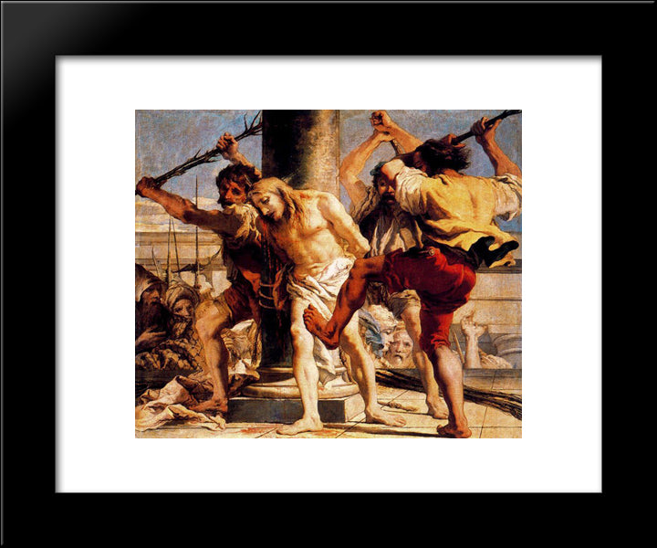 Flagellation 20x24 Black Modern Wood Framed Art Print Poster by Tiepolo, Giovanni Domenico