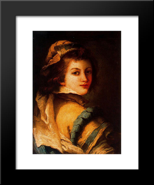 Portrait Of A Page Boy 20x24 Black Modern Wood Framed Art Print Poster by Tiepolo, Giovanni Domenico