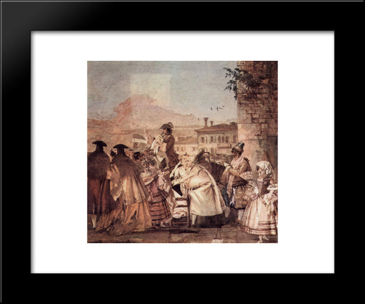 The Barker 20x24 Black Modern Wood Framed Art Print Poster by Tiepolo, Giovanni Domenico