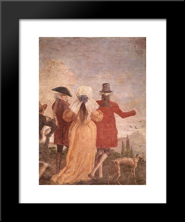 The Walk 20x24 Black Modern Wood Framed Art Print Poster by Tiepolo, Giovanni Domenico