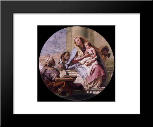 Virgin And Child With Saints 20x24 Black Modern Wood Framed Art Print Poster by Tiepolo, Giovanni Domenico