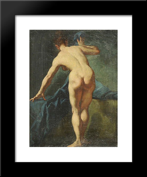 Nudo Femminile 20x24 Black Modern Wood Framed Art Print Poster by Lama, Giulia