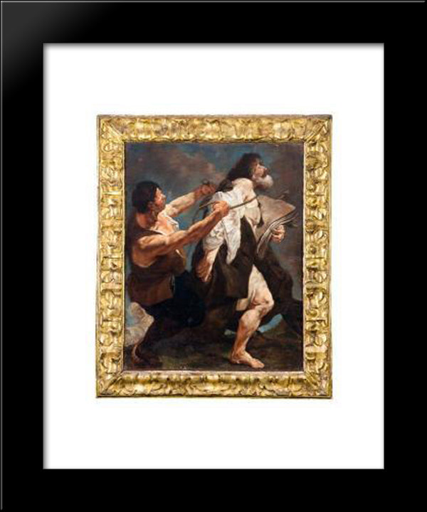 San Giacomo Condotto Al Martirio 20x24 Black Modern Wood Framed Art Print Poster by Lama, Giulia