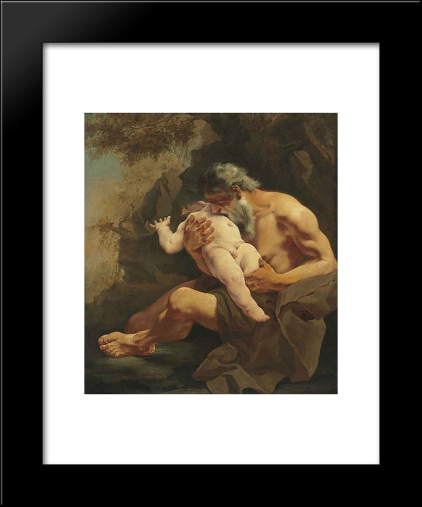 Saturn Devouring His Child 20x24 Black Modern Wood Framed Art Print Poster by Lama, Giulia