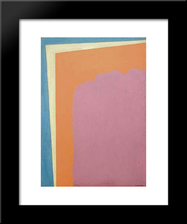 Alla Liberta 20x24 Black Modern Wood Framed Art Print Poster by Turcato, Giulio