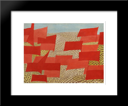 Comizio 20x24 Black Modern Wood Framed Art Print Poster by Turcato, Giulio