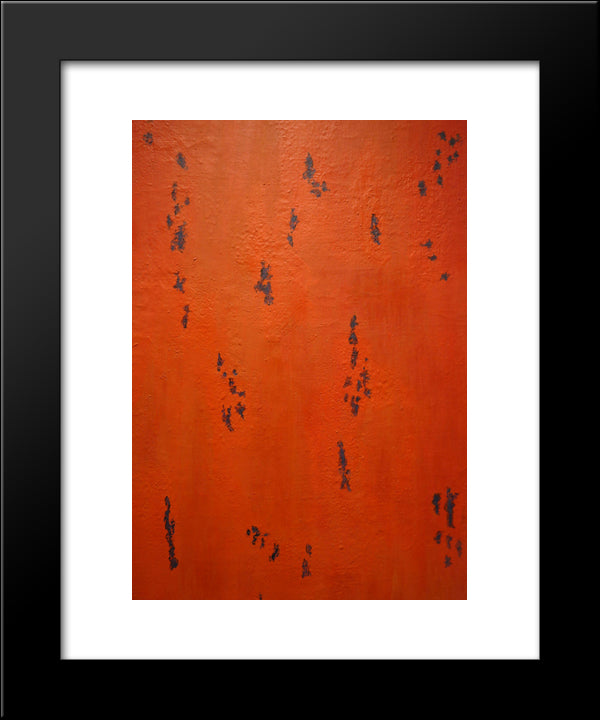 Composizione Biologica 20x24 Black Modern Wood Framed Art Print Poster by Turcato, Giulio