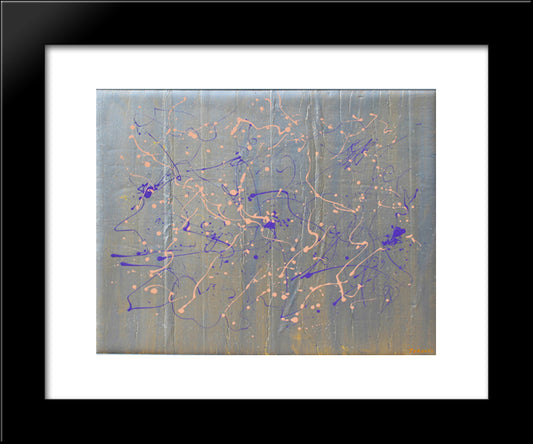 Itinerari 20x24 Black Modern Wood Framed Art Print Poster by Turcato, Giulio