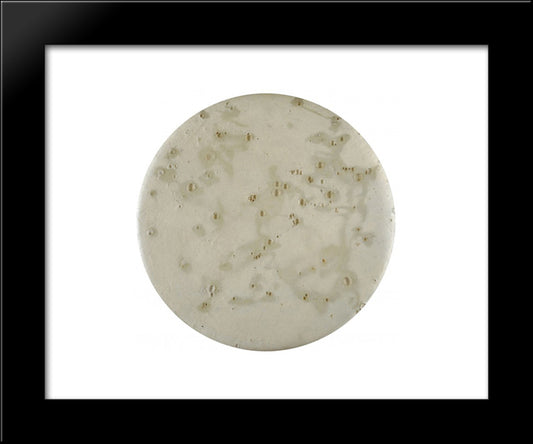 Superficie Lunare 20x24 Black Modern Wood Framed Art Print Poster by Turcato, Giulio