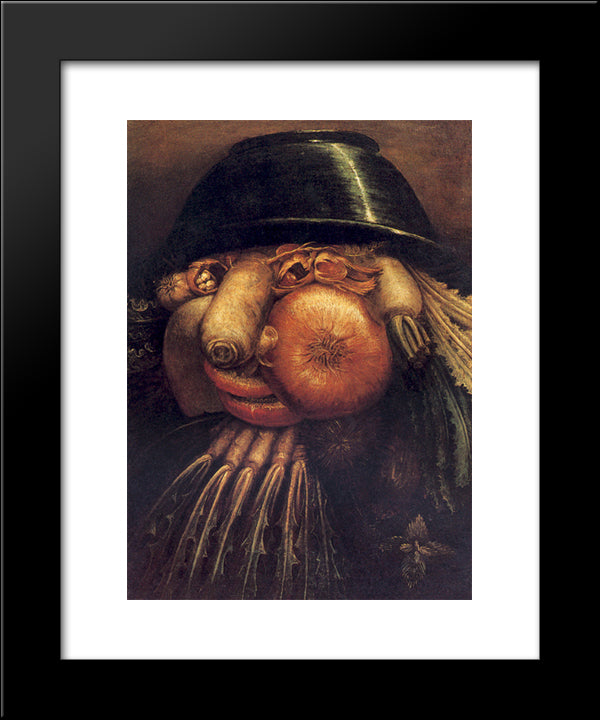 The Gardner 20x24 Black Modern Wood Framed Art Print Poster by Arcimboldo, Giuseppe