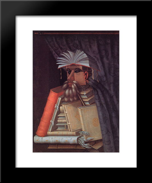 The Librarian 20x24 Black Modern Wood Framed Art Print Poster by Arcimboldo, Giuseppe