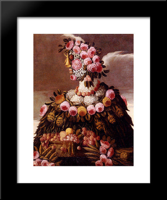 The Seasons 20x24 Black Modern Wood Framed Art Print Poster by Arcimboldo, Giuseppe