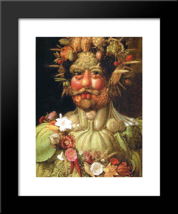 Vertumnus (Emperor Rudolph Ii) 20x24 Black Modern Wood Framed Art Print Poster by Arcimboldo, Giuseppe