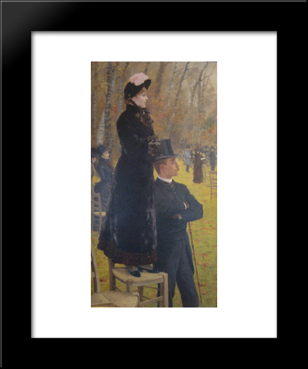 The Races At Auteuil, Paris 20x24 Black Modern Wood Framed Art Print Poster by Nittis, Giuseppe de