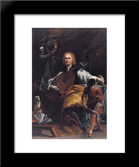 Count Fulvio Grati 20x24 Black Modern Wood Framed Art Print Poster by Crespi, Giuseppe Maria