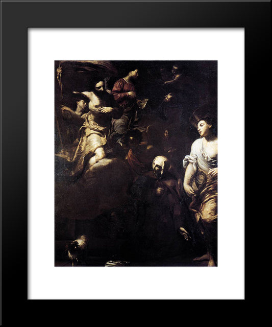 Ecstasy Of St. Margaret Of Cortona 20x24 Black Modern Wood Framed Art Print Poster by Crespi, Giuseppe Maria