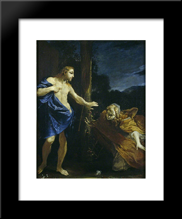 Noli Me Tangere 20x24 Black Modern Wood Framed Art Print Poster by Crespi, Giuseppe Maria