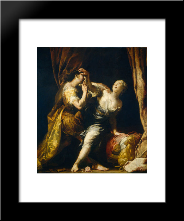 Tarquin And Lucretia 20x24 Black Modern Wood Framed Art Print Poster by Crespi, Giuseppe Maria